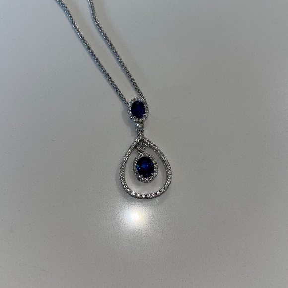 spark creations Jewelry - Spark 18k diamond and sapphire necklace -RARE-